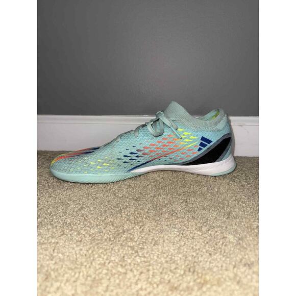 adidas X Speedportal.3 Indoor Soccer Shoes Clear Aqua/Blue/Solar Yellow US 7.5 - Picture 5 of 10